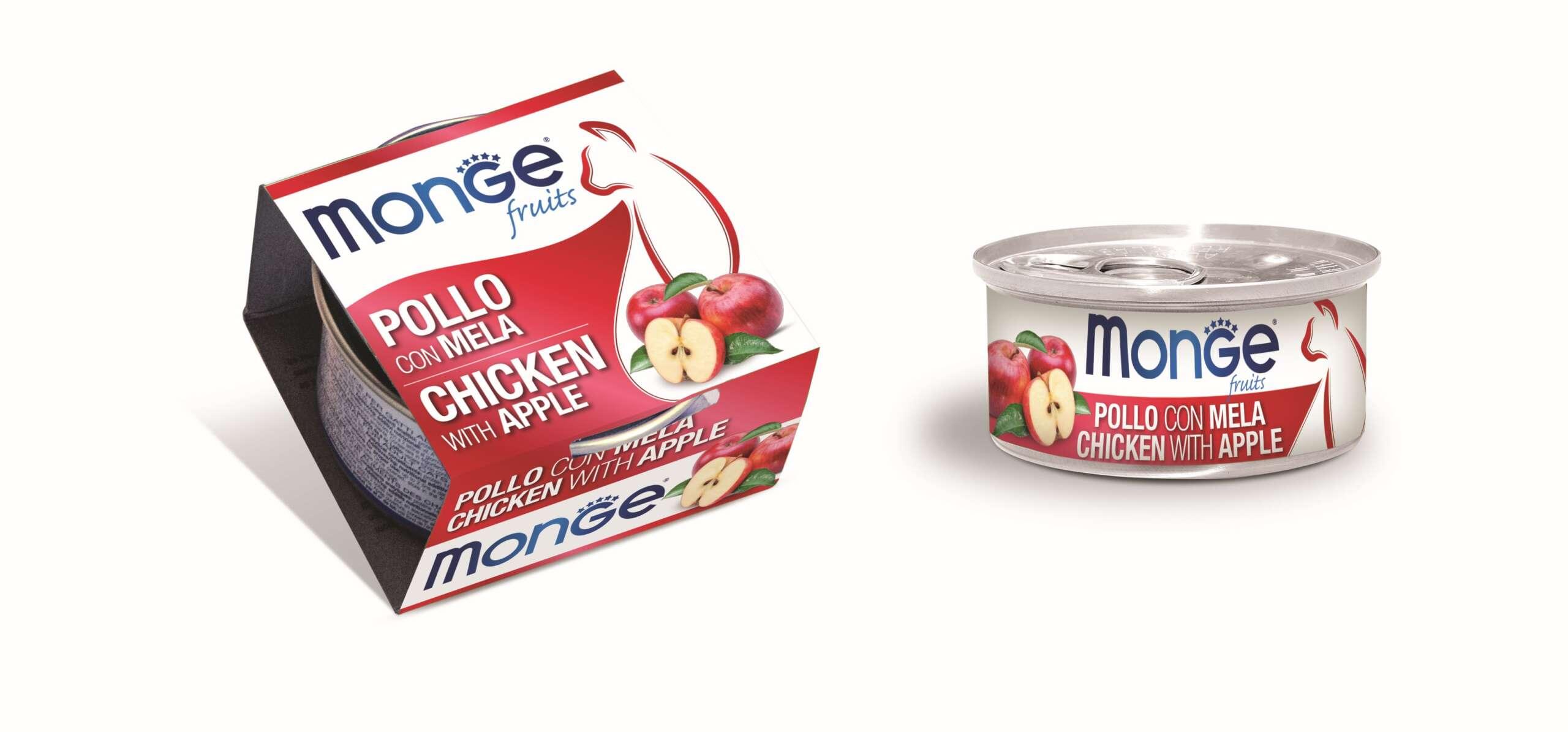 Monge Fruits Cat Chicken & Apple 24x80g