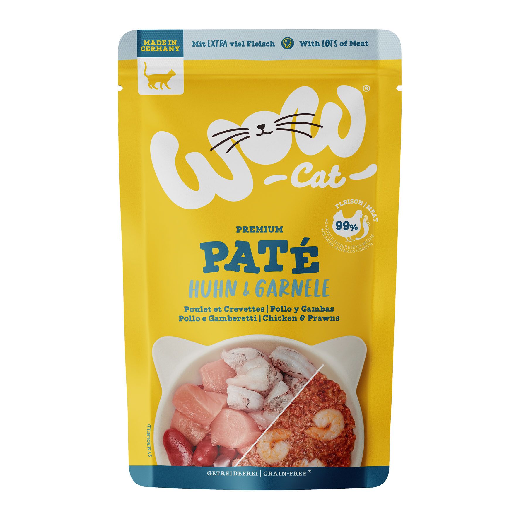 WOW CAT Adult Paté Huhn & Garnele 12x125g / 6x200g / 6x400g