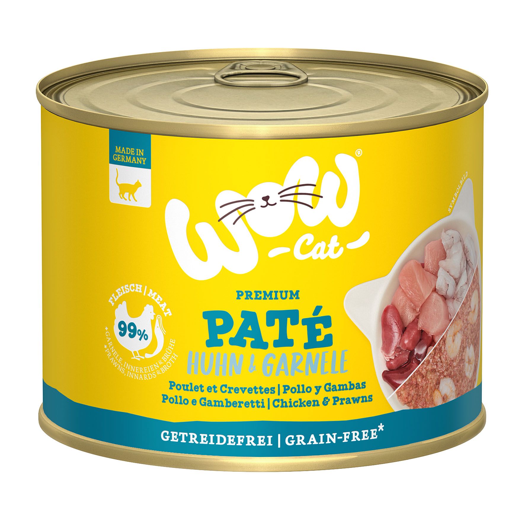 WOW CAT Adult Paté Huhn & Garnele 12x125g / 6x200g / 6x400g – Bild 2
