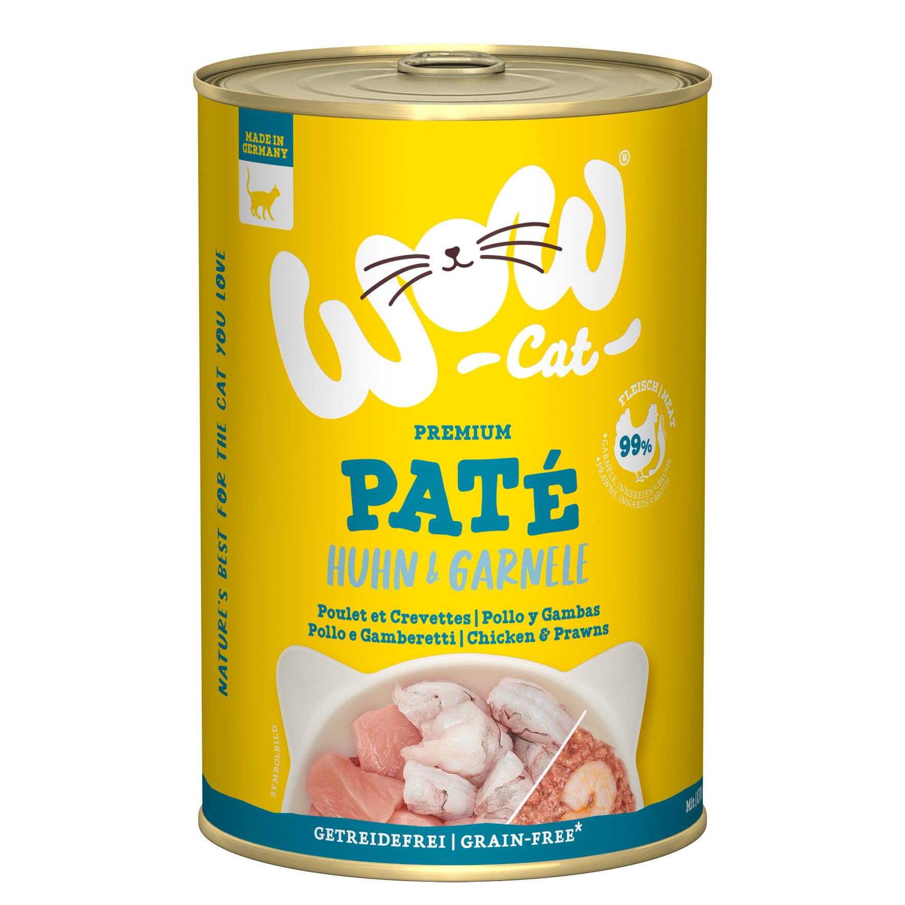 WOW CAT Adult Paté Huhn & Garnele 12x125g / 6x200g / 6x400g – Bild 3