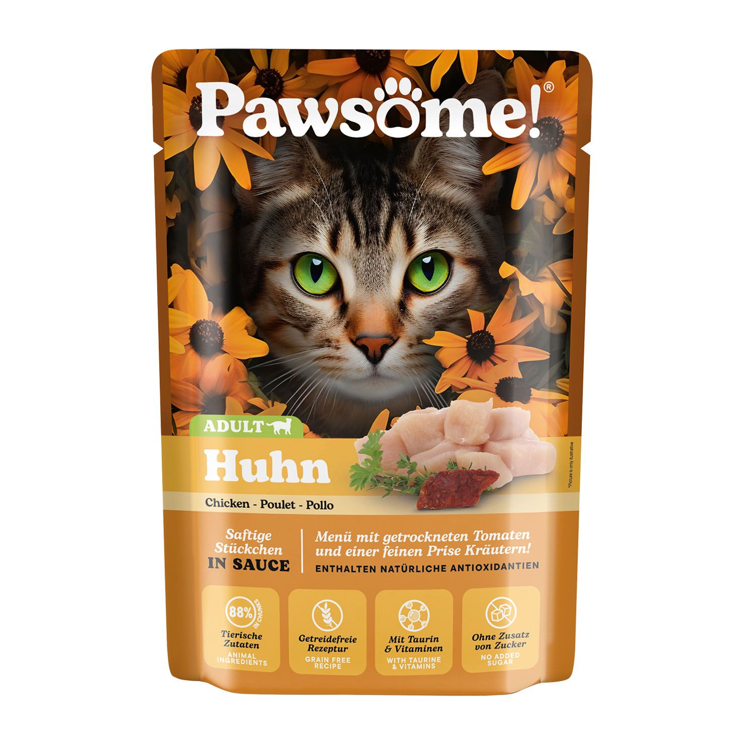Pawsome Adult Huhn 28x 85g / 15x4x85g