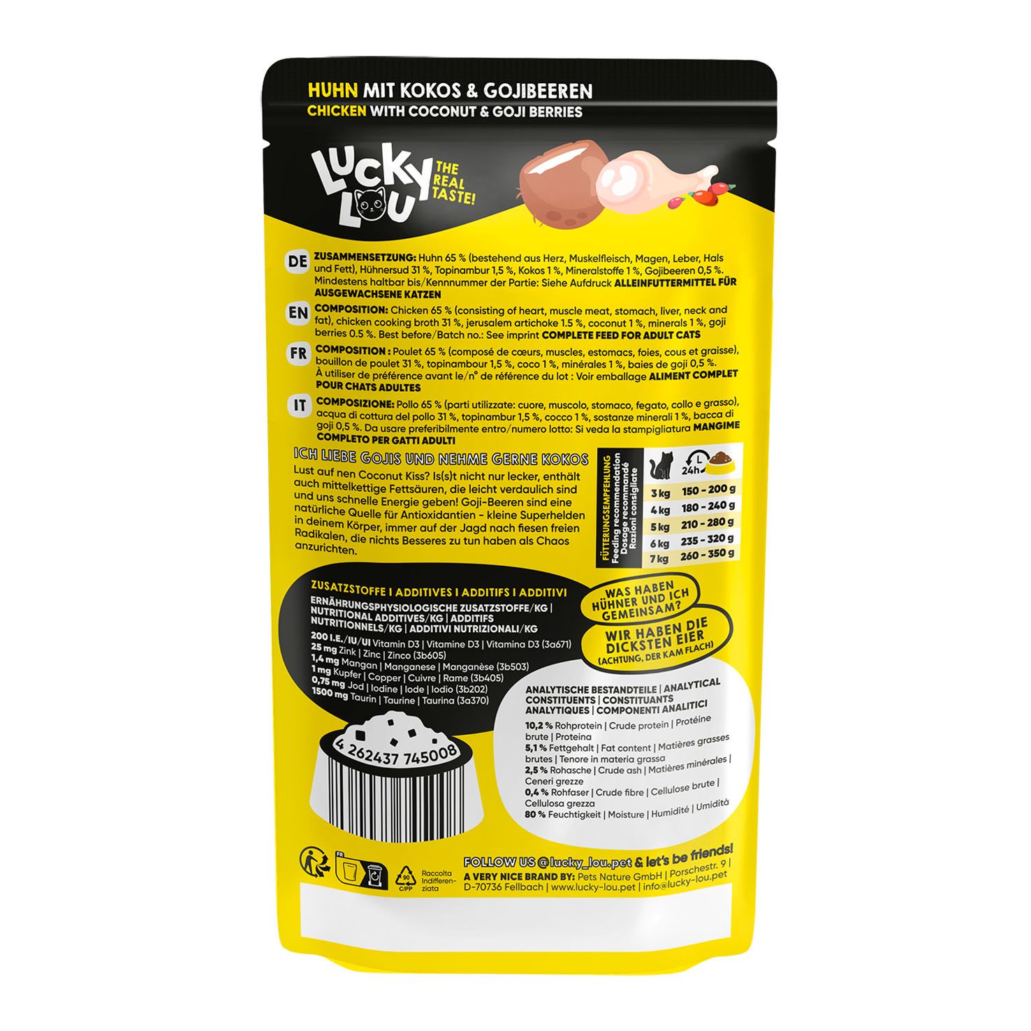 Lucky Lou SuperMono Adult Huhn 16x125g – Bild 2