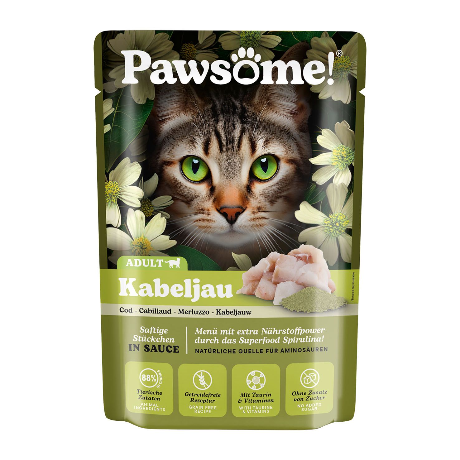 Pawsome Adult Kabeljau 28x85g