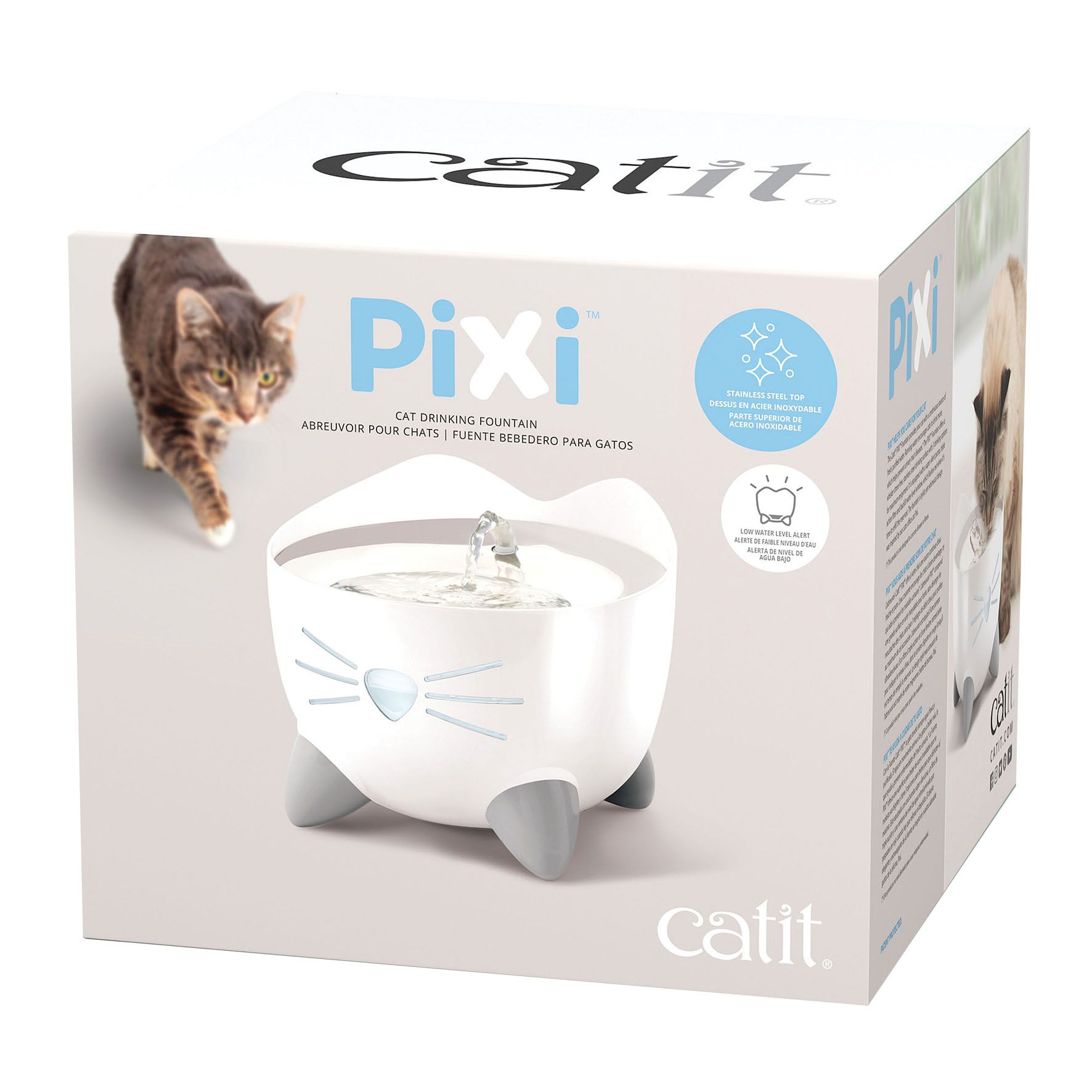 Catit Pixi Trinkbrunnen 2.5L edelstahl