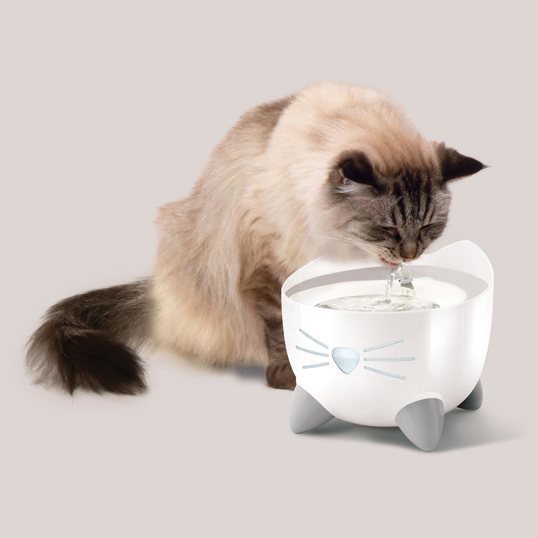 Catit Pixi Trinkbrunnen 2.5L edelstahl – Bild 2