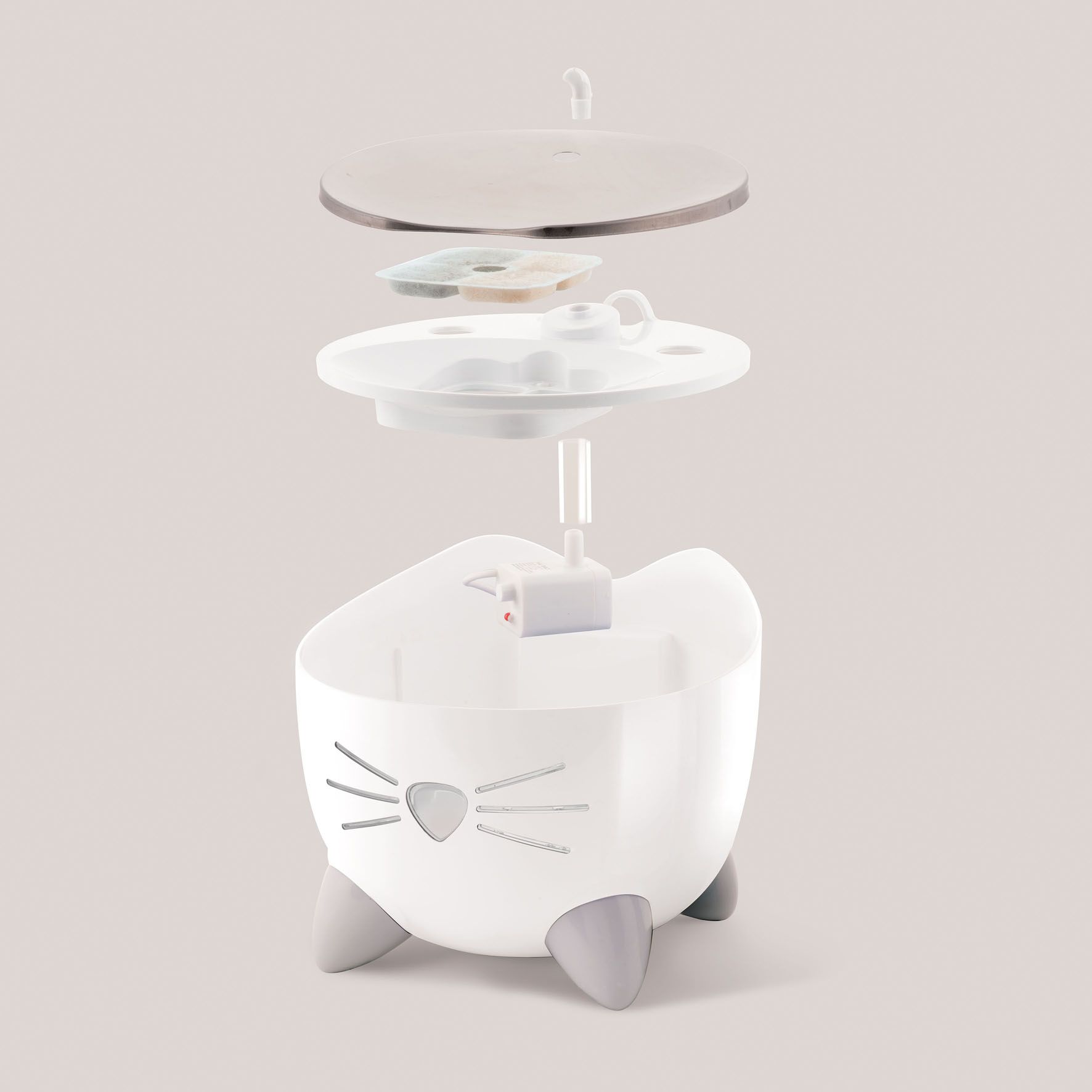 Catit Pixi Trinkbrunnen, 2.5L rosa – Bild 3