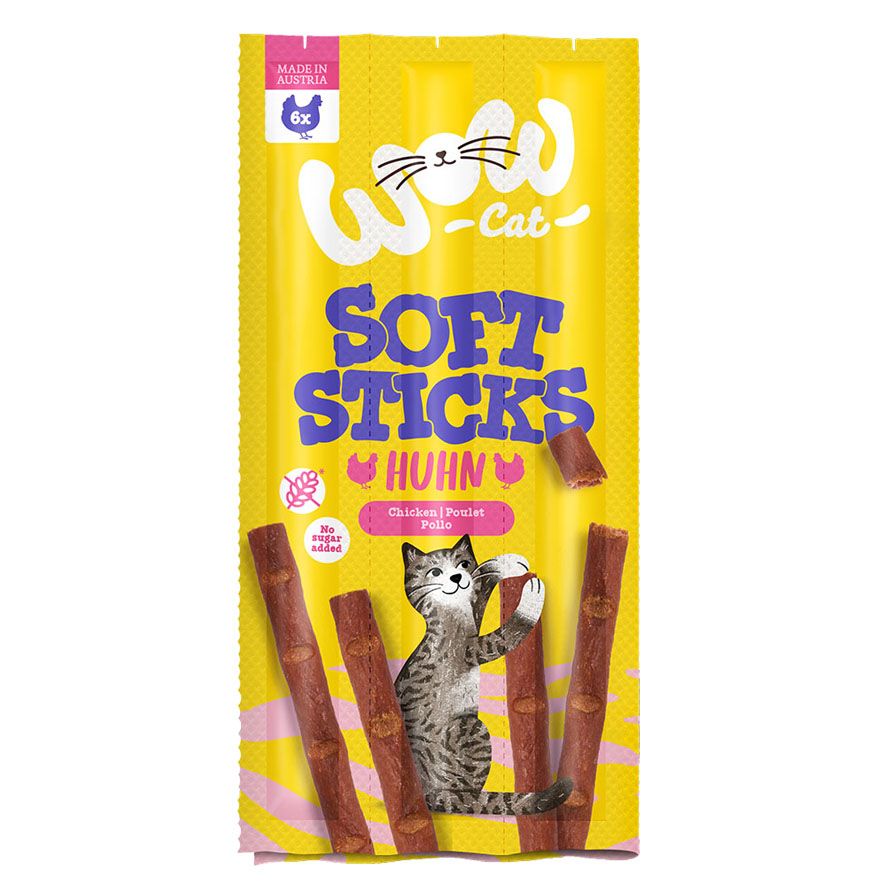 WOW Cat Soft Sticks Huhn 32x6x5g