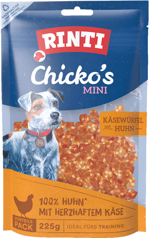 Rinti Chicko Mini Käsewürfel Huhn 80g