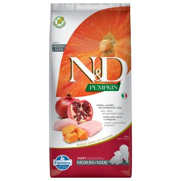 Farmina N&D Pumpkin Puppy Medium/Maxi Huhn & Kürbis 12 kg