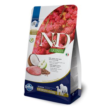Farmina N&D Quinoa Senior Medium/Maxi Lamm, Quinoa, grüner Apfel & Kokosnuss 7 kg